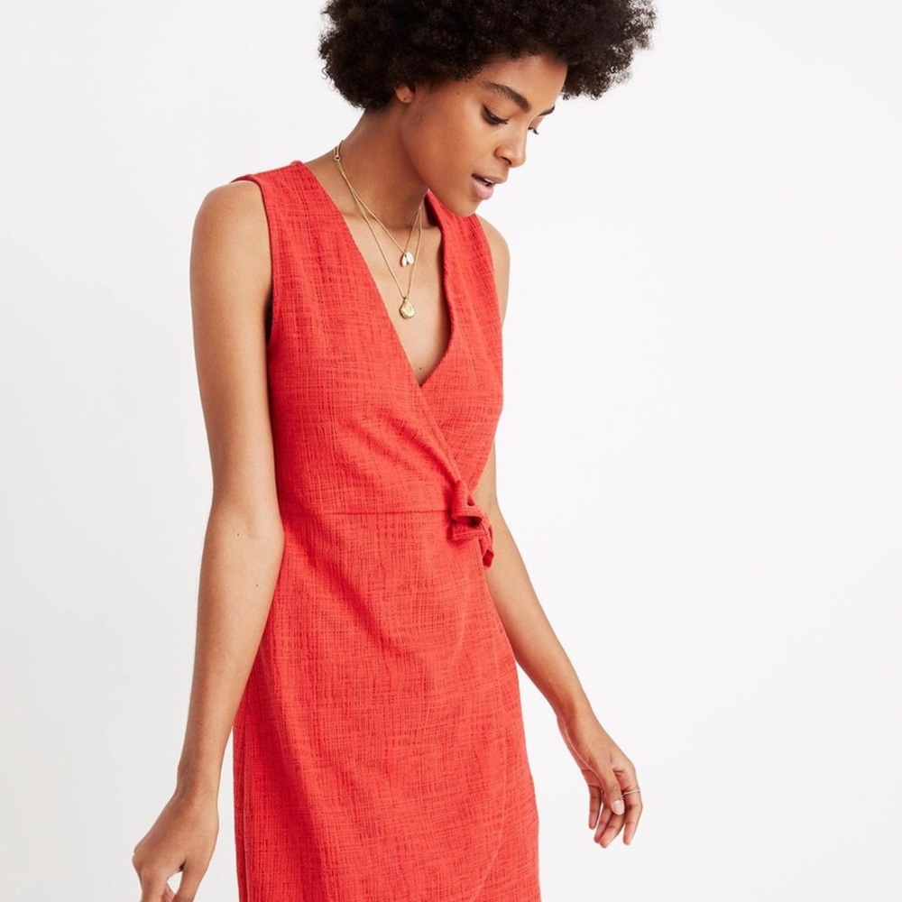 Madewell “Crosshatch Side-Tie Dress”